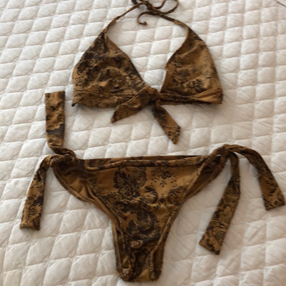Pursuit Brown chamois floral adjust/bikini (XL) ❤️
